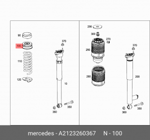 опора пружины подвески!\ MB A 212 326 03 67 MERCEDES BENZ