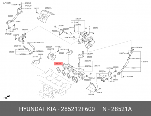 Прокладка коллектора KIA Sportage (10-) выпускного OE 285212F600 HYUNDAI KIA