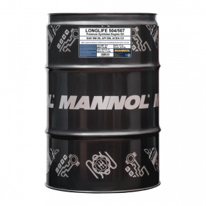 Масло моторное MANNOL Longlife 504/507 7715 5W-30 SN C3 синтетическое 60 л (VW,  MN7715-60 MANNOL