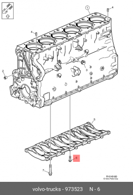 болт !М8x125 \ VOLVO 973523 VOLVO