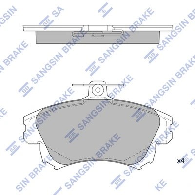 Колодки тормозные MITSUBISHI Carisma (98-05),Colt (08-) VOLVO S40 передние (4шт. SP1530 SANGSIN