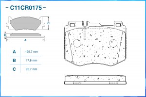 Тормозные колодки передние Low Metallic C11CR0175 C11CR0175 CWORKS