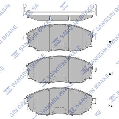 Колодки тормозные CHEVROLET EPICA 07- передние SP1193 SP1193 SANGSIN