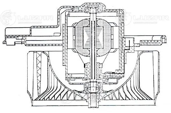 Э/вентилятор отоп. для а/м Honda Accord VII (02-)  LFh23BB LFH23BB LUZAR
