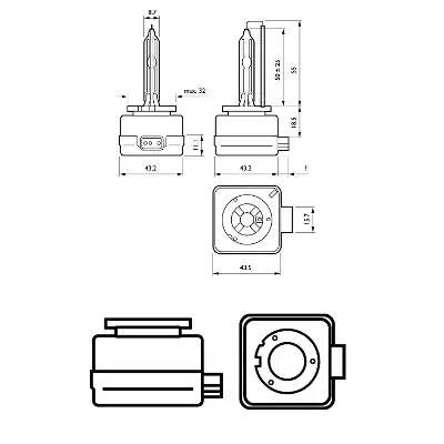 Лампа ксеноновая D1S 35W PK32d-2 5000К блистер (1шт.) Xenon White Vision Gen2 PH 85415WHV2S1 PHILIPS