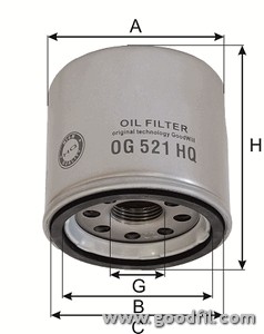 Фильтр масляный двигателя OG521HQ OG 521 HQ GOODWILL