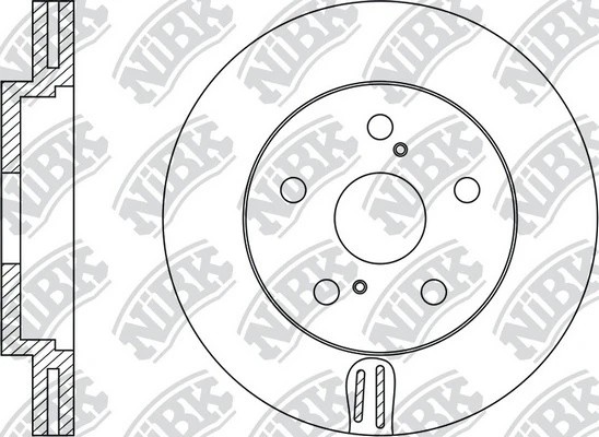 Диск тормозной TOYOTA Camry (V30) (01-06) передний (1шт.) NIBK RN1162 NIBK