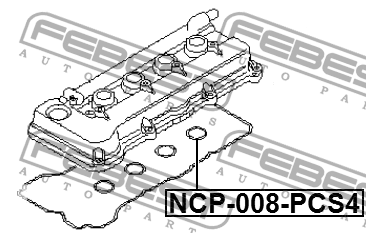 Кольцо уплотн свечного колодца комплект (4 шт. в упаковке) NISSAN X-TRAIL 2001-2 NCP-008-PCS4 FEBEST