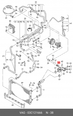 SKODA FABIA (1999-2006) 35*3,7*42,4 03C 121 666 VAG