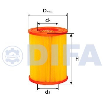 Элемент фильтрующий ГАЗ-3302 воздушный (дв.ЗМЗ-40524) ЕВРО-3 DIFA DIFA4231 DIFA