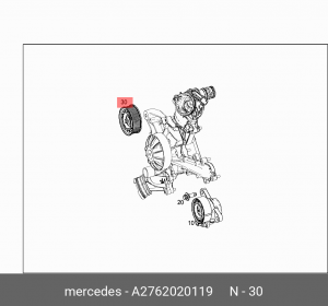 Ролик приводного ремня MERCEDES ML (W166),S (W222) обводной OE A2762020119 MERCEDES BENZ