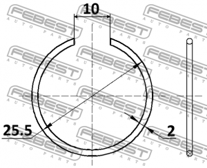 Кольцо стопорное NISSAN ALMERA N15 CC-1-25X2 CC125X2 FEBEST