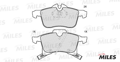 Колодки тормозные передние (без датчика) (Смесь Semi-Metallic) OPEL ASTRA G/H/ZA E100058 MILES