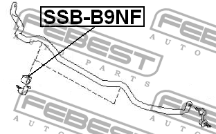 Втулка стабилизатора SUBARU TRIBECA W10 200­6.03-2014.01 SSB-B9NF SSB-B9NF FEBEST