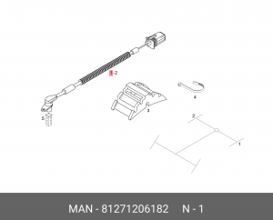 датчик ABS! левый L=2065mm\Omn MAN TGA/TG 81271206182 MAN