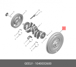 МАХОВИК GEELY 1040032600 GEELY