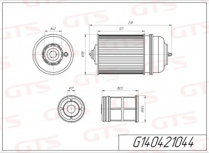 Картридж топливного фильтра G140421044 G140421044 GTS
