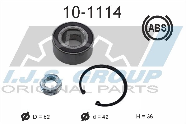к-кт подшипника ступ. пер!\ Peugeot 307, Citroen C4/C5 01> ABS 101114 IJS GROUP