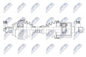 ПОЛУОСЬ VW TIGUAN 4MOTION 2.0TDI 136KM140KM 07-18 LEWA,ATM6 NPWVW133 NPWVW133 NTY