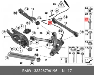 Болт BMW 1 (F20) сход-развальный эксцентриковый OE 33 32 6 796 196 BMW