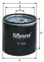 фильтр масляный!\ Ford Transit FT80/100/130/160/190 2.5D 86> TF309 MFILTER AUTOMOTIVE FILTERS