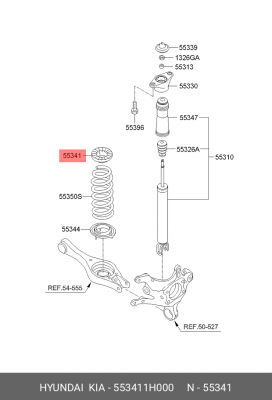 Проставка пружины KIA Ceed задней верхняя OE 553411H000 HYUNDAI KIA