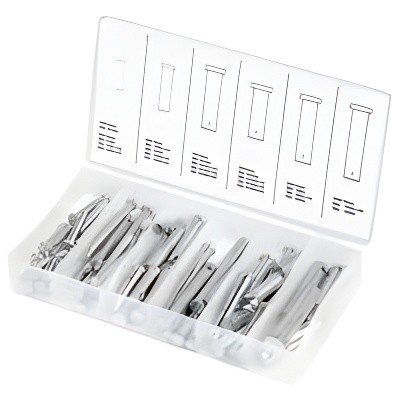 Набор штифтов с головкой и отверстием под шплинт 60шт. СИБРТЕХ 47612 SIBRTEC