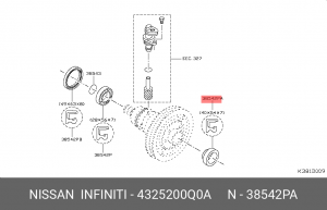 сальник привода!\ Nissan 4325200Q0A NISSAN