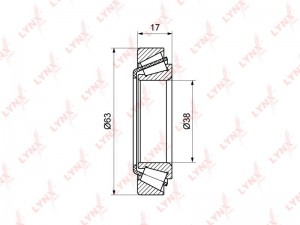 Подшипник ступицы передний подходит для KIA Rio 1.3-1.5 00-05, MAZDA 121 II-III  WB-1092 LYNXAUTO