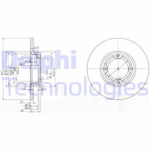 Диск тормозной BG2533 BG2533 DELPHI