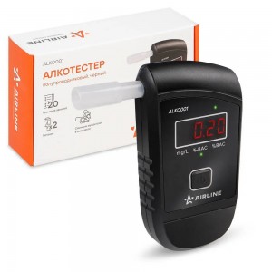 Алкотестер цифровой до 1.99 промилле LCD дисплей, звуковой сигнализатор AIRLINE ALKO001 AIRLINE