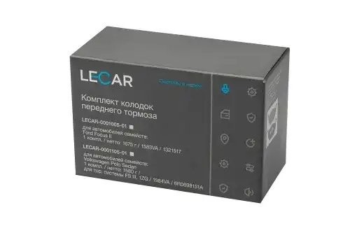 Колодка тормозная передняя Ford Focus II (к-т) LECAR000100501 LECAR