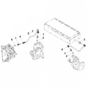 Трубка 33106 охлаждения воздушного компрессора отводящая Cummins 3.8 (Haffen) 0514 HAFFEN