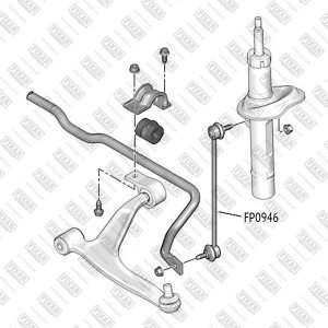 Тяга стабилизатора передняя левая/правая CITROEN Berlingo/Xsara 96- FP0946 FP0946 FIXAR