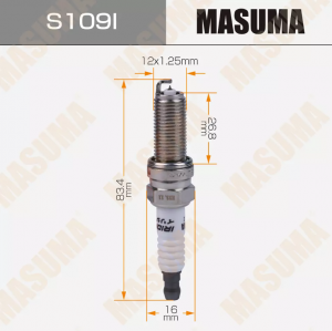 свеча зажигания! Iridium\ Hyundai Creta/Elantra V-VI/Santa Fe/Sonata VI-VII 1.8- S109I MASUMA