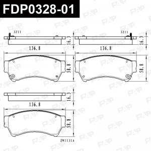 FDP0328-01 колодки дисковые передние!\ Mazda 6 1.8/2.0/2.5 07> FDP0328-01 FAP