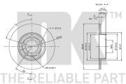 314761NK диск тормозной задний! с покрыт.\ Skoda Fabia I-III 99>/Octavia I 96>/R 314761 NK