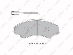 колодки дисковые передние!\ Peugeot Boxer 350 Models, Fiat Ducato 18 Maxi 02> BD-2216 LYNXAUTO