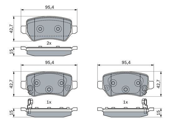 Колодки тормозные KIA Ceed (12-),Venga (09-) OPEL Zafira B BOSCH 0986494954 BOSCH