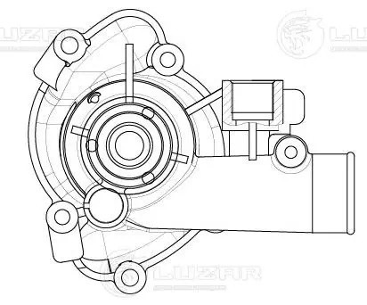 Насос водяной для а/м УАЗ с дв. ЗМЗ Pro 409051/052 19- LWP0309 LWP 0309 LUZAR