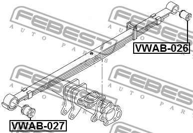 Сайлентблок рессоры задний VW AMAROK 2010-2016 VWAB-026 VWAB-026 FEBEST