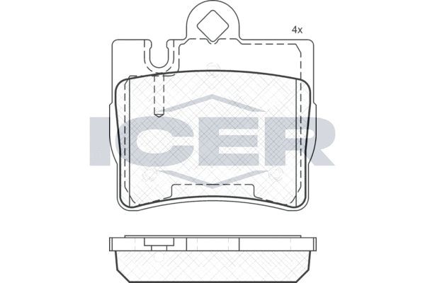 181390 колодки дисковые задние !\ MB W220 2.8-6.0/3.2CDi 98> 181390 ICER