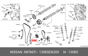 успокоитель цепи ГРМ!\ Nissan Qashqai/X-Trail 2.0i 07> 13085-EN200 NISSAN