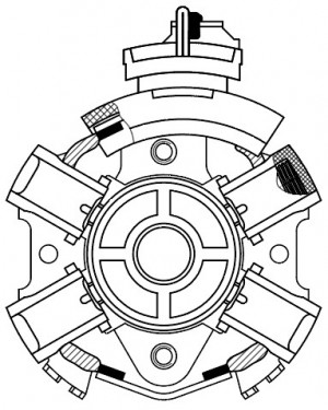 Узел щеточный стартера для а/м Mercedes-Benz M W164 (05-) 3.5i/GL X164 (06-) 4.7 VBS 1571 START VOLT
