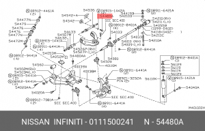 Болт с двухгранной головкой 01115-00241 01115-00241 NISSAN