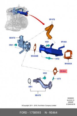 ПРОКЛАДКА 1758593 1 758 593 FORD