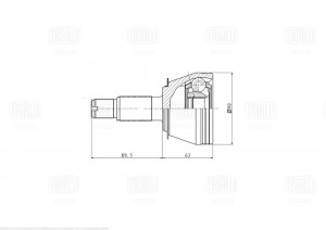 ШРУС Haval Jolion (21-) 1.5T AMT 2WD (наруж.) (GO 1691) GO 1691 TRIALLI