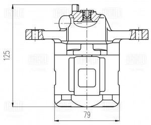 Суппорт торм. для а/м Hyundai Sonata NF (05-)/YF (10-) зад. лев. d=34мм (CF 2019 CF 201901 TRIALLI