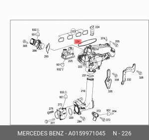 КОЛЬЦО УПЛОТНИТЕЛЬНОЕ 0159971045 A  0159971045 MERCEDES BENZ
