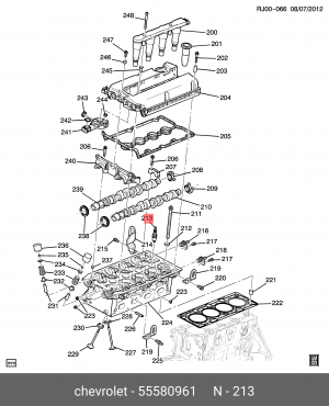 Свеча зажигания CHEVROLET Aveo (09-) OE 55580961 GENERAL MOTORS